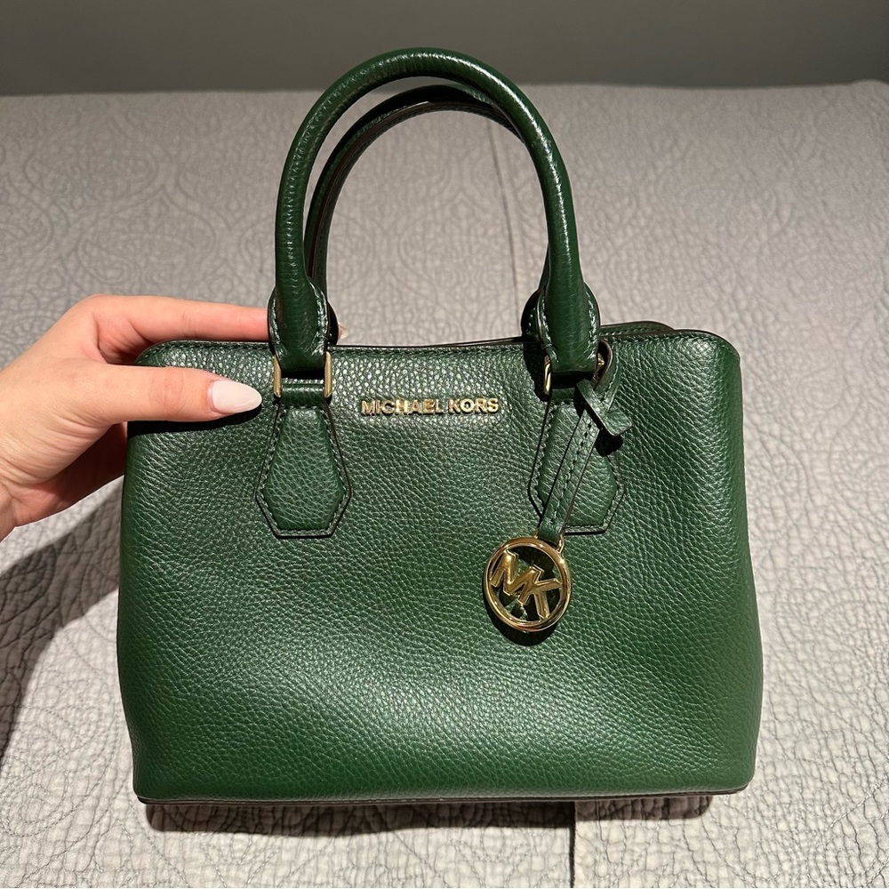 Michael Kors Camille Pebbled Leather Satchel